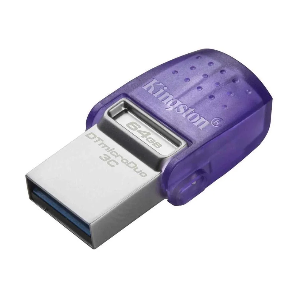 Pen Drive Datatraveler Microduo 3c 64gb Usb 3.2 Gen 1 Roxo - Kingston
