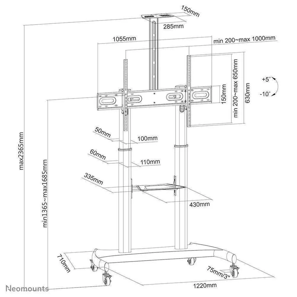 Tv Set Acc Floor Stand Black/Plasma-M1950e Neomou.