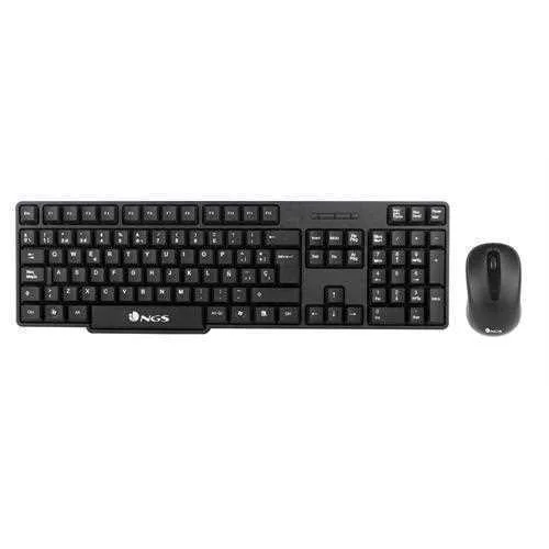 Pack Teclado Ingl&ecirc;s + Rato &Oacute;tico 1200dpi Euphoria Kit Preto - Ngs