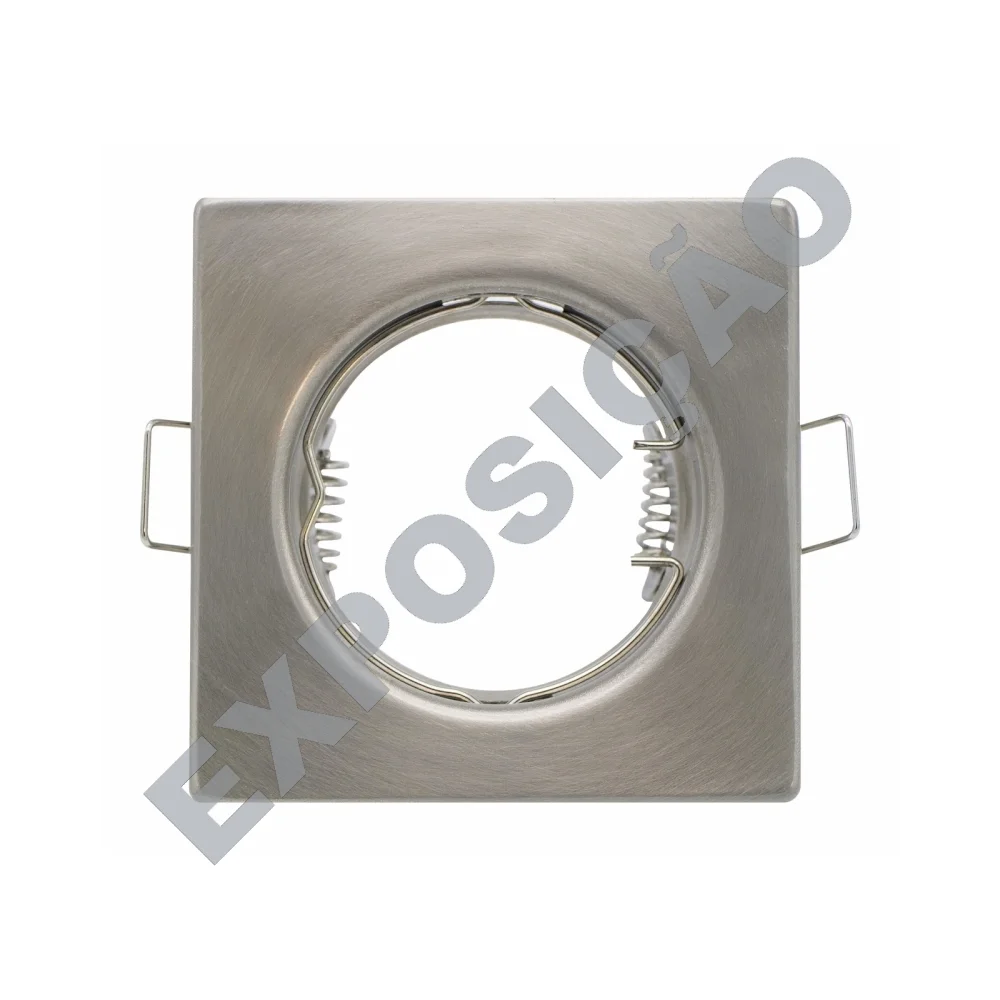 Aro Quadrado Para Lampadas Gu10/Mr16 Fixo Inox