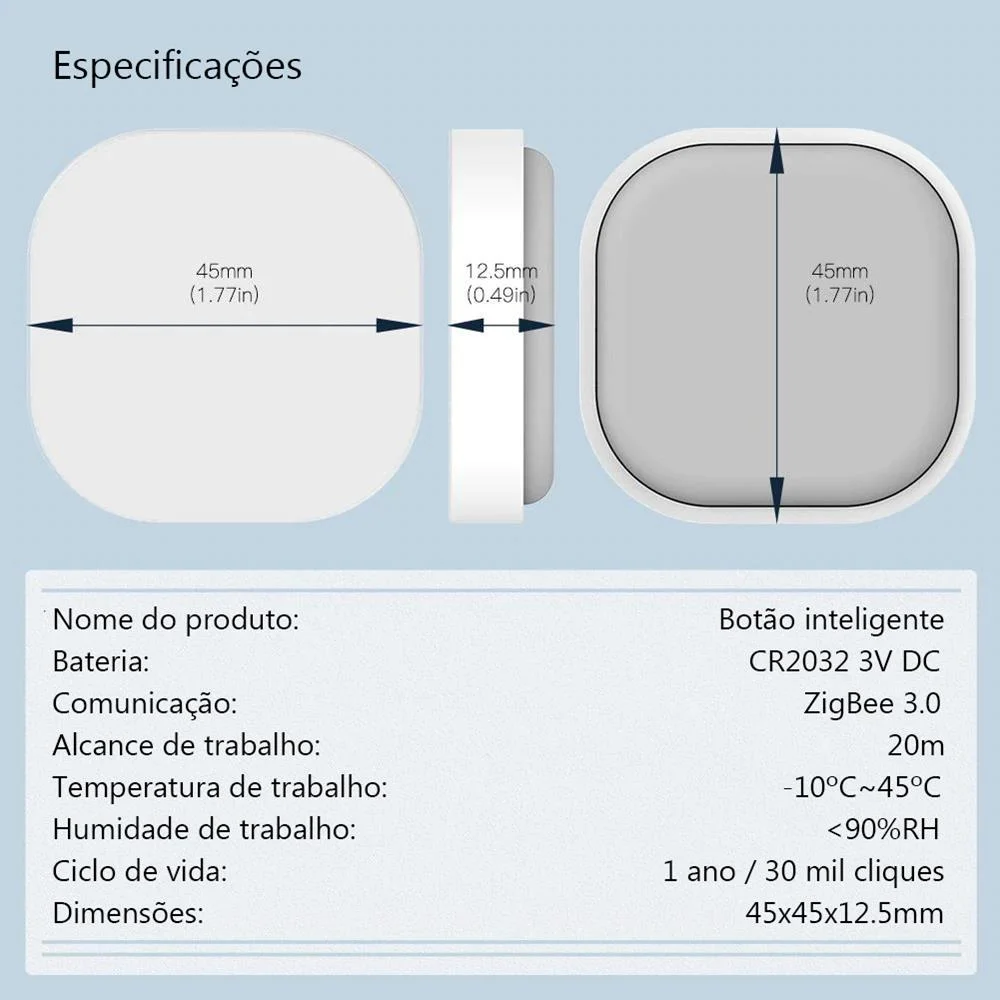 Interruptor de cen&aacute;rios rotativo e de press&atilde;o Zigb