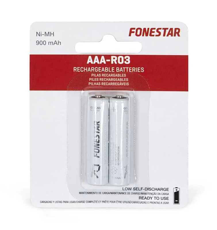 Ni-Mh R03 AAA 900mah 2pcs Pila Recargable