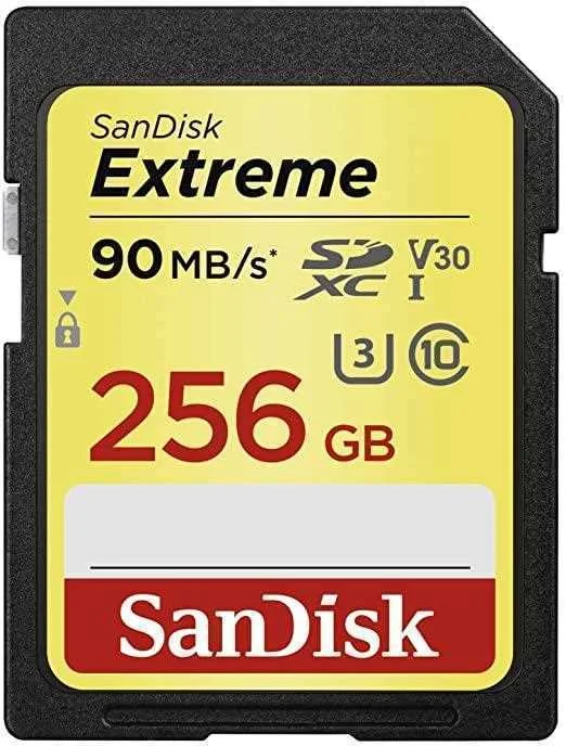 Pametov&aacute; Karta Sandisk Extreme Sdxc 256 Gb 180/130 Mb/S Uhs-I U3 (Sdsdxvv-256g-Gncin)