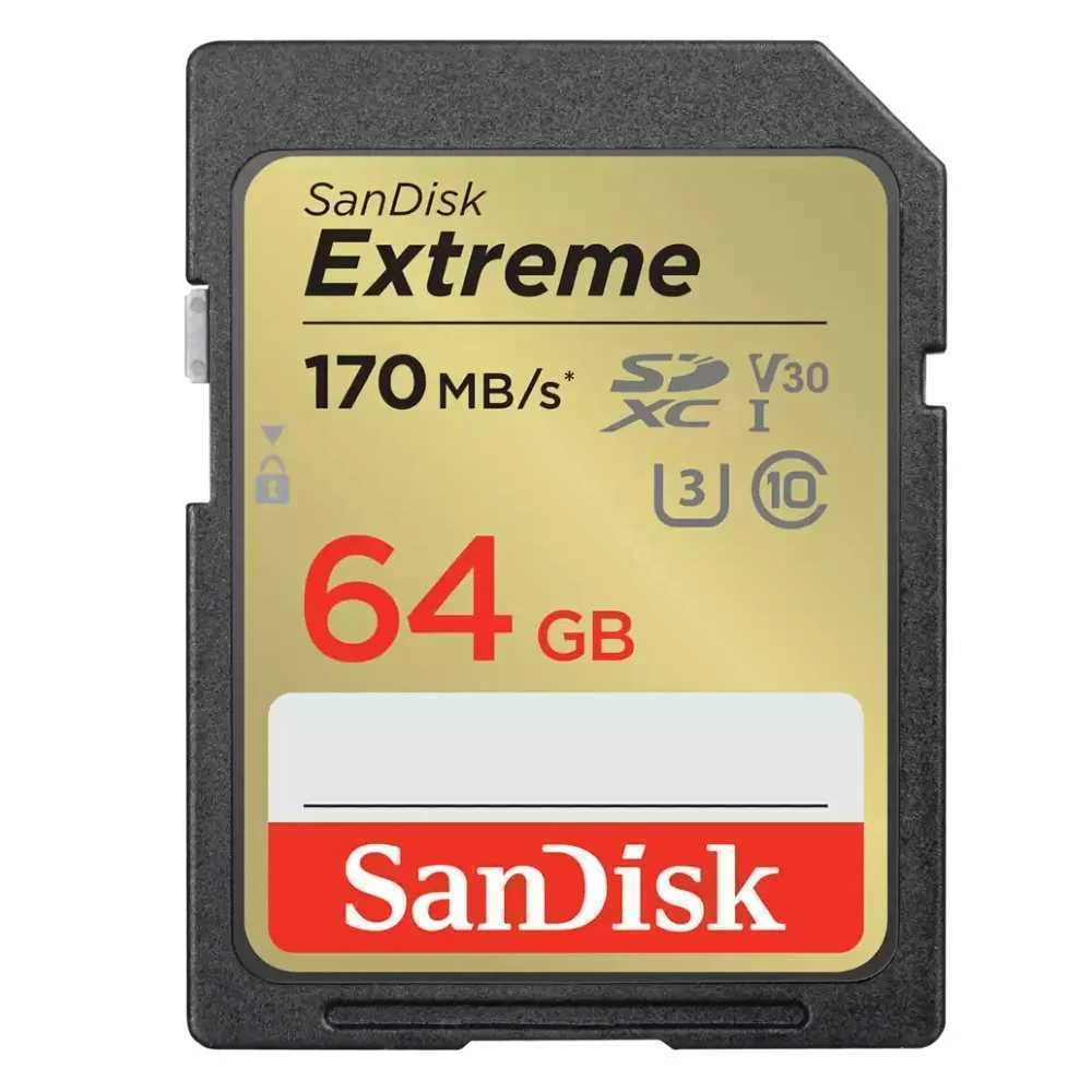 Cart&atilde;o de Mem&oacute;ria Extreme Sdxc 64gb - Sandisk