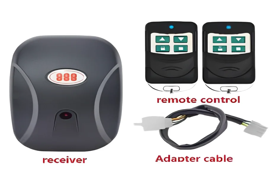 Recetor de Port&atilde;o + 2 Comandos com Alimentador