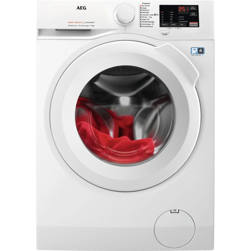 Washing Machine 1400rpm 9kg a L6fbi947p (White) - Aeg