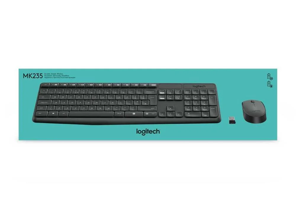 Teclado e Rato sem Fios Logitech MK235 RF