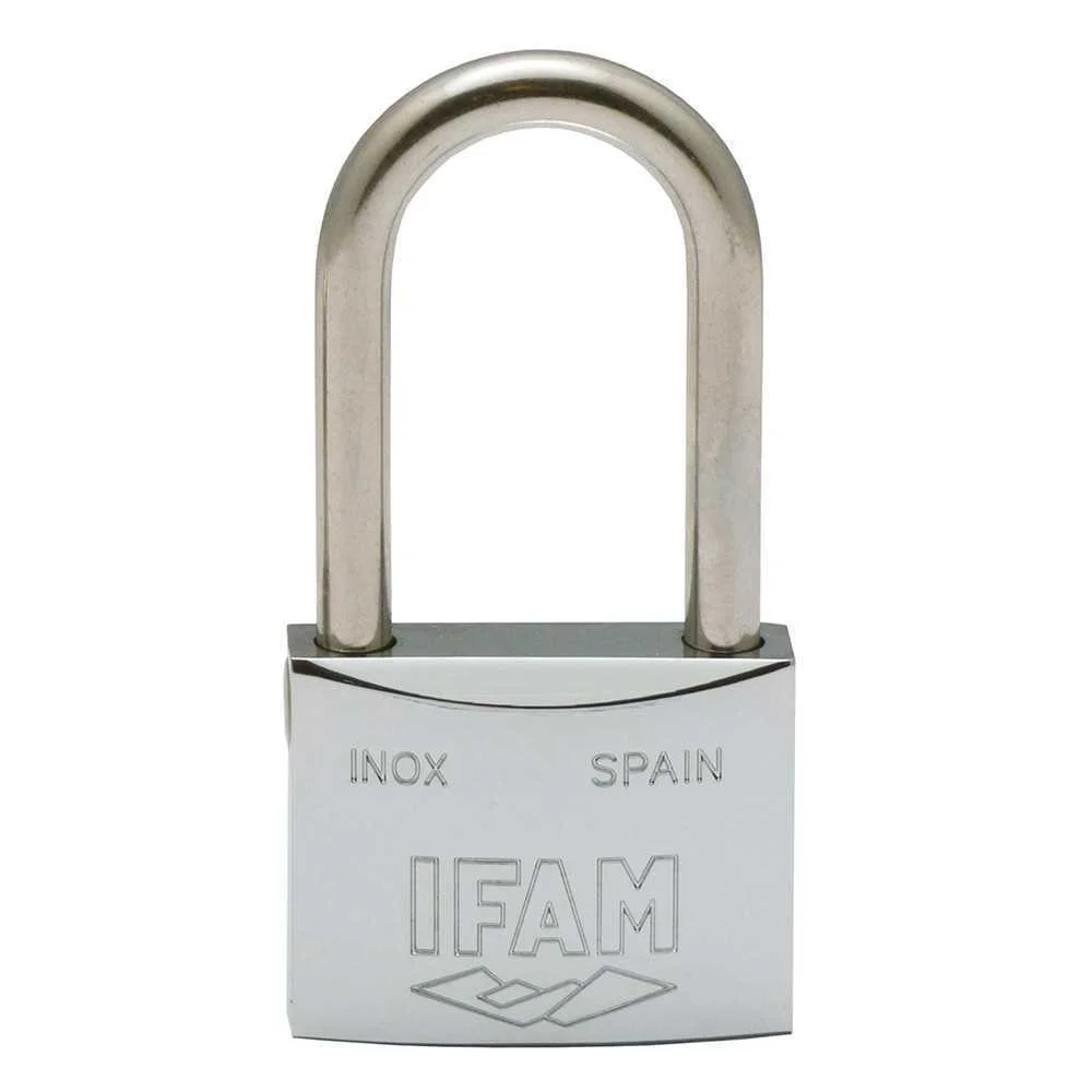 Cadeado Inoxidavel 50al 50mm com 2 Chaves. Arco Longo. Ifam