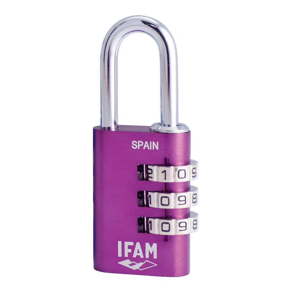 Cadeado Col Combi30 Violeta 30mm. A&ccedil;o &Oslash;5mm. com Combina&ccedil;&atilde;o Ifam