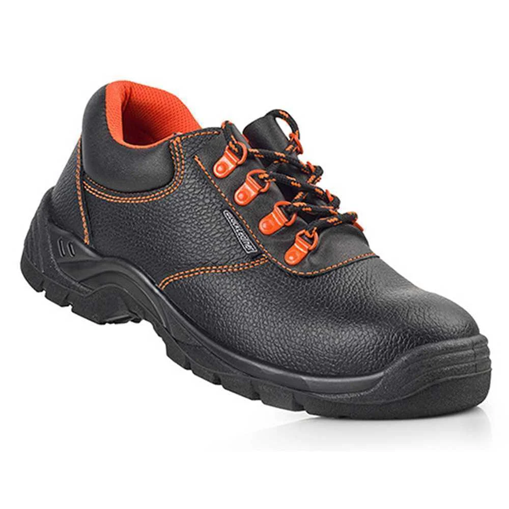 Sapatos de Seguran&ccedil;a de Pele Preta S3 Src Tamanho.