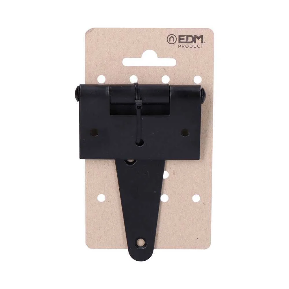 Dobradi&ccedil;a T 100x75mm H&deg; Ep&oacute;xi Preto em Cart&atilde;o Suspenso Edm