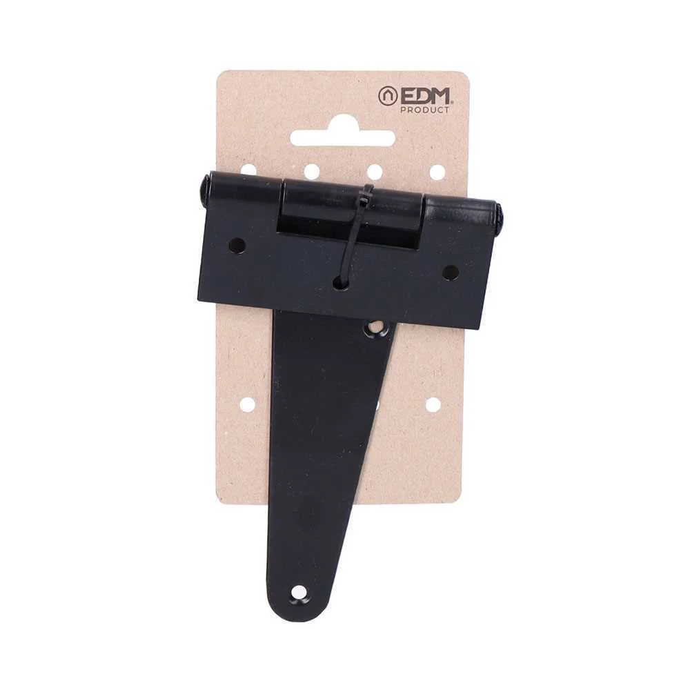 Dobradi&ccedil;a T 130x90mm H&deg; Ep&oacute;xi Preto em Cart&atilde;o Suspenso Edm