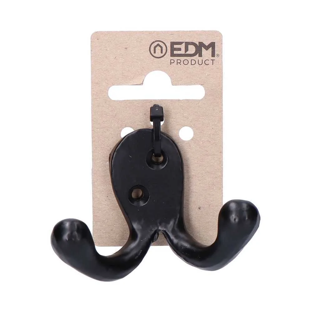 Suporte de Forjagem Preto Duplo em Cart&atilde;o de Suspens&atilde;o Edm