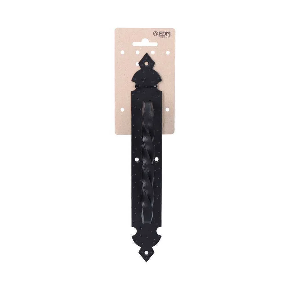 Ma&ccedil;aneta de Porta Forjada Preta de 275mm Edm