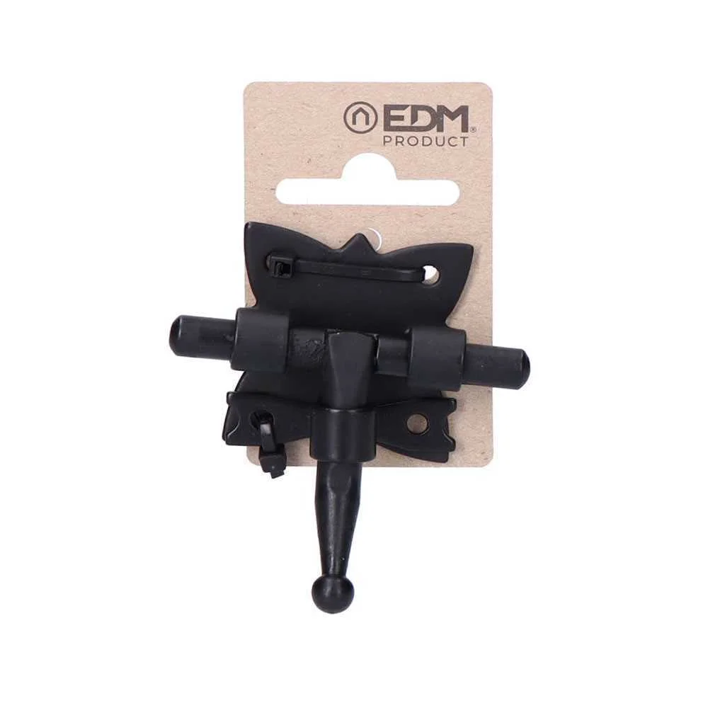 Pin R&uacute;stico Preto 40mm em Cart&atilde;o Pingente Edm