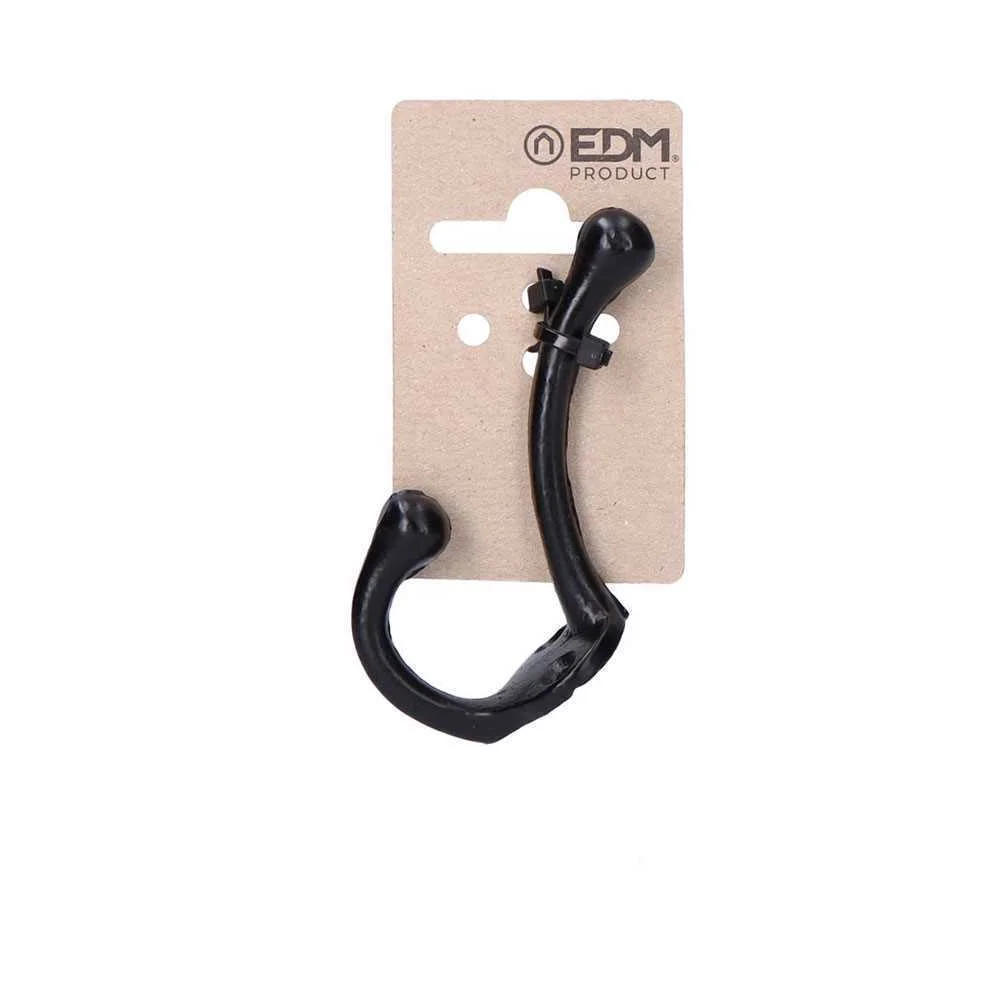 Gancho 75mm H&deg; Preto em Cart&atilde;o de Suspens&atilde;o Edm
