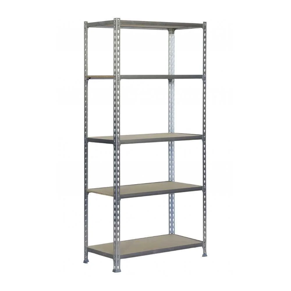 Estante Met&aacute;lica Sem Parafusos Maderclick 5/400 Galva/Madeira Simon Rack
