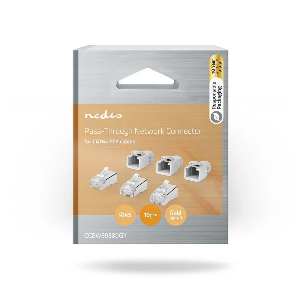 Conector Rj45  Passagem Rj45  Ftp S&oacute;lido/Encalh