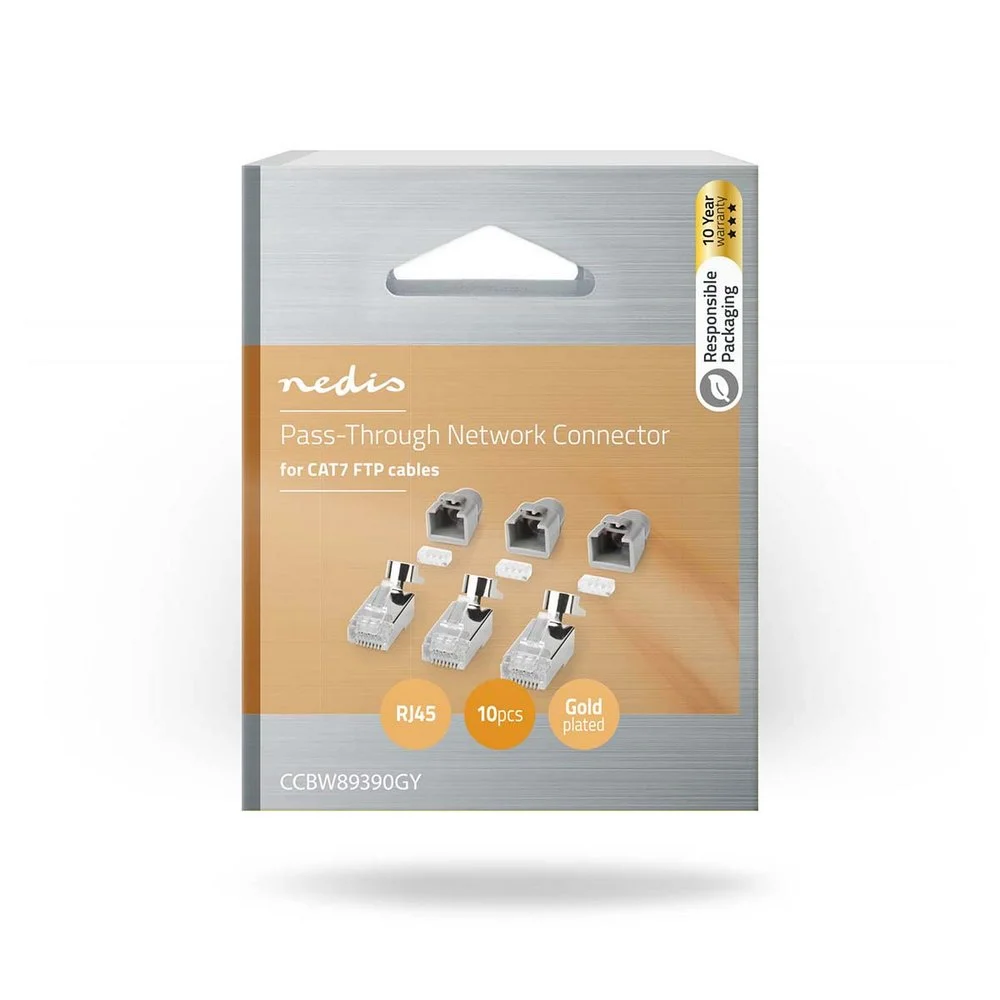 Conector Rj45  Passagem Rj45  Ftp S&oacute;lido/Encalh