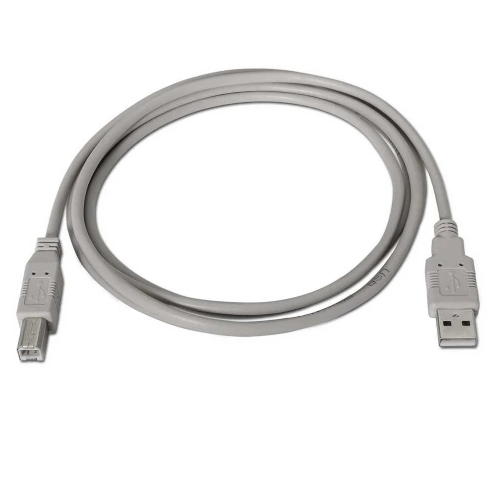 Cable Usb(A) 2.0 a Usb(B) 2.0 Aisens 1.8m Beige