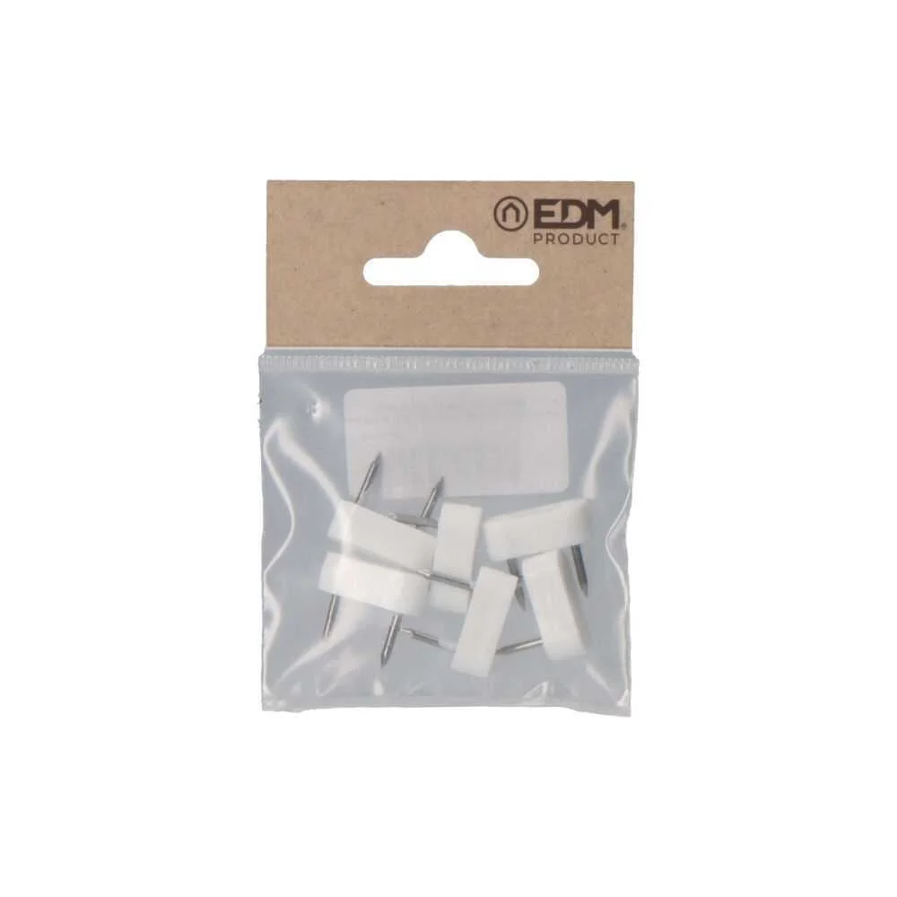 Pack 6un Limitador Arm&aacute;rio 2 Pontas 7x18 Branco