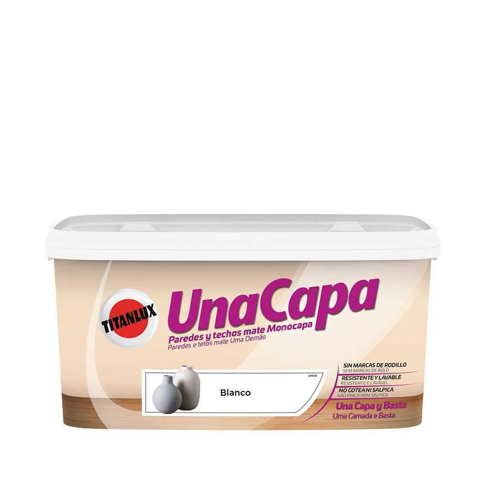 Tinta Uma Dem&atilde;o Branca Mate Interior 4l Titanlux .