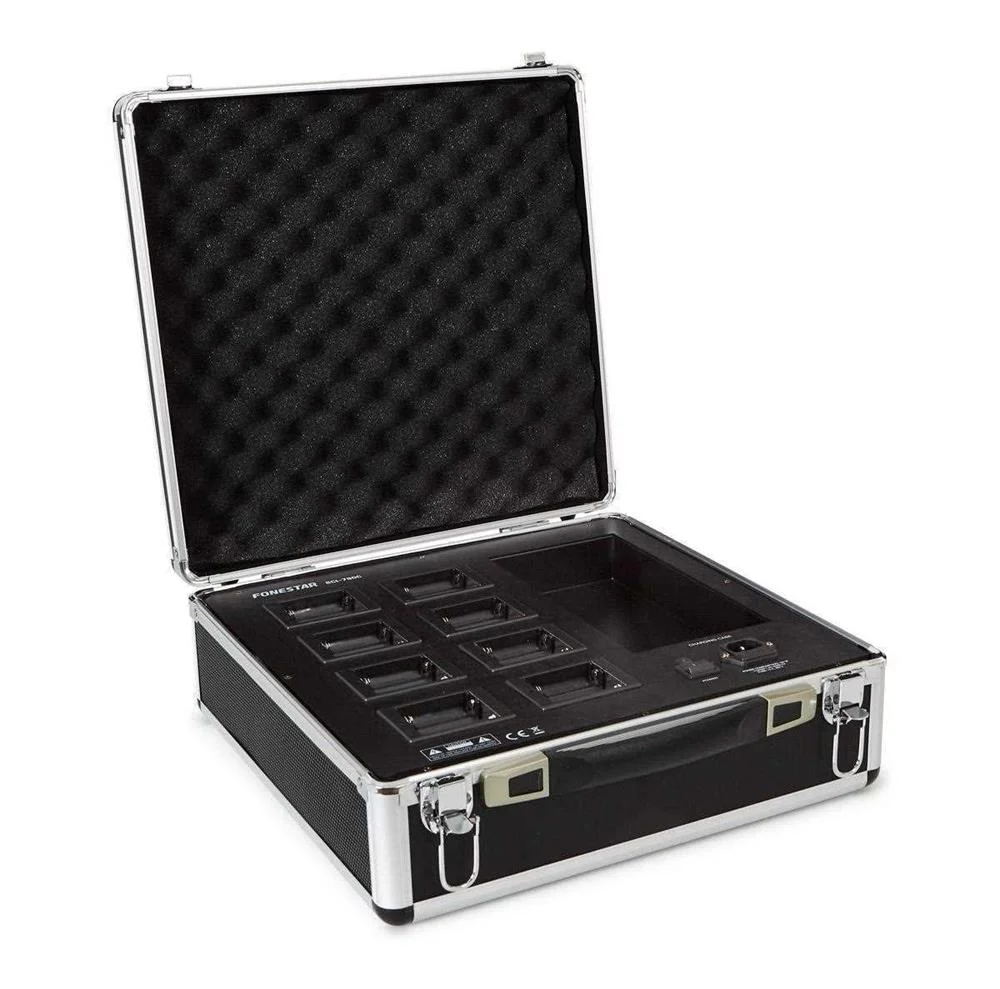 Carregador Port&aacute;til de Baterias em Mala para Os Microfones Sem ?os Mod. Sci-760p e Sci-770d. 8 Bater