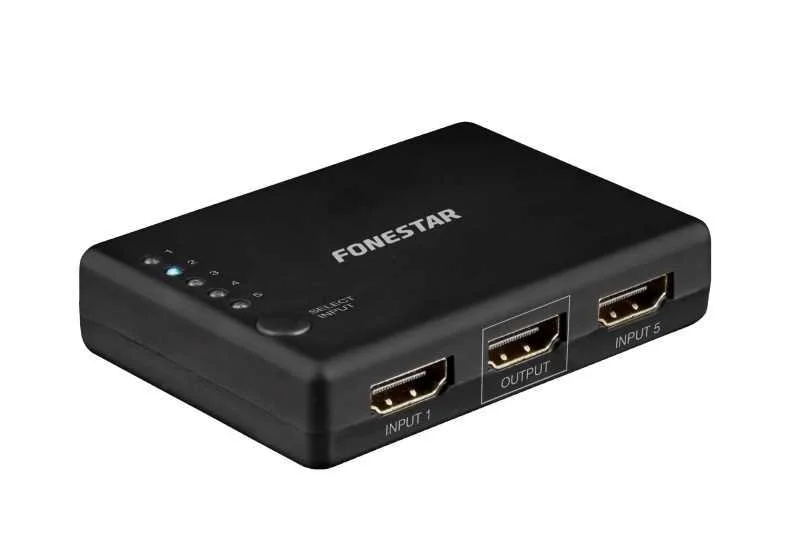 Seletor Hdmi 5 Entradas / 1 Sa&iacute;da Uhd 4k@60hz - Fonestar