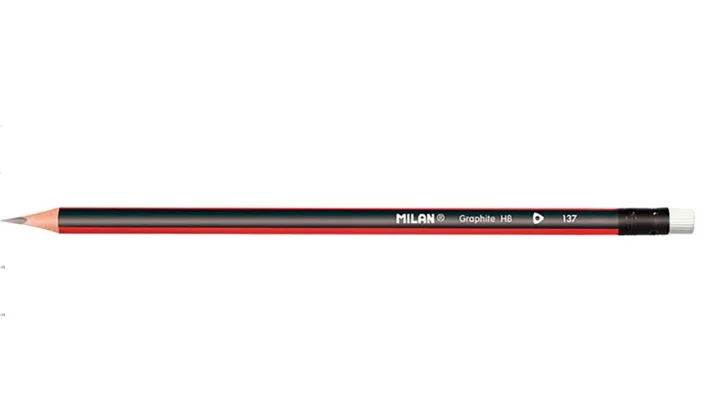 L&aacute;pis de Grafite com Borracha Milan 1 Uni