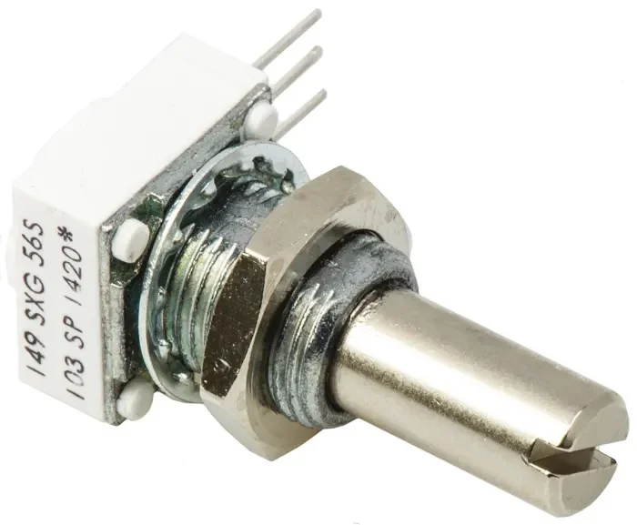 Potenci&oacute;metro Axial de Volta &Uacute;nica 10ko 1w +1