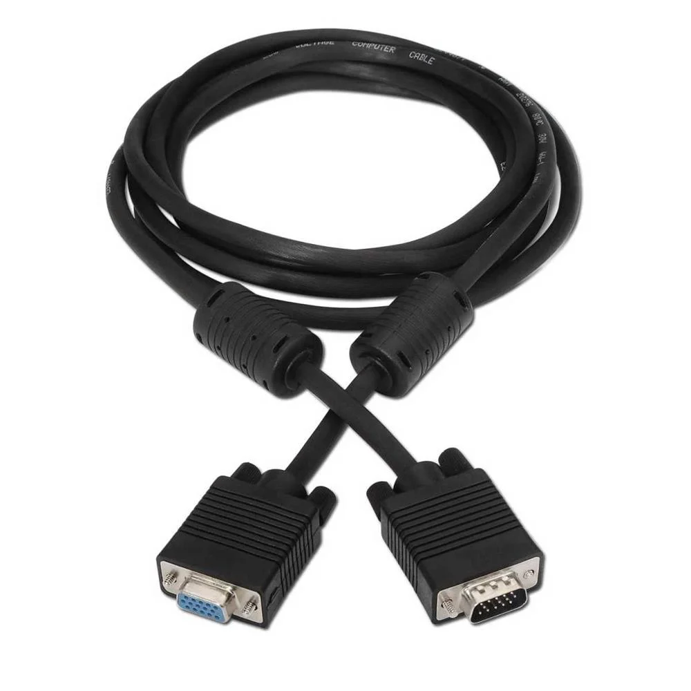 Cable Con Ferrita Svga Hdb15 Aisens 1.8m Negro