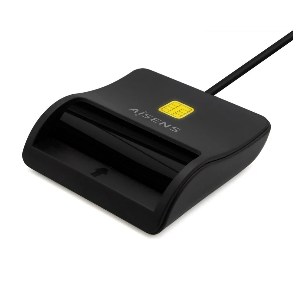 Lector de Dni Usb-C Aisens Ascr-Sn03c-Bk/ Negro