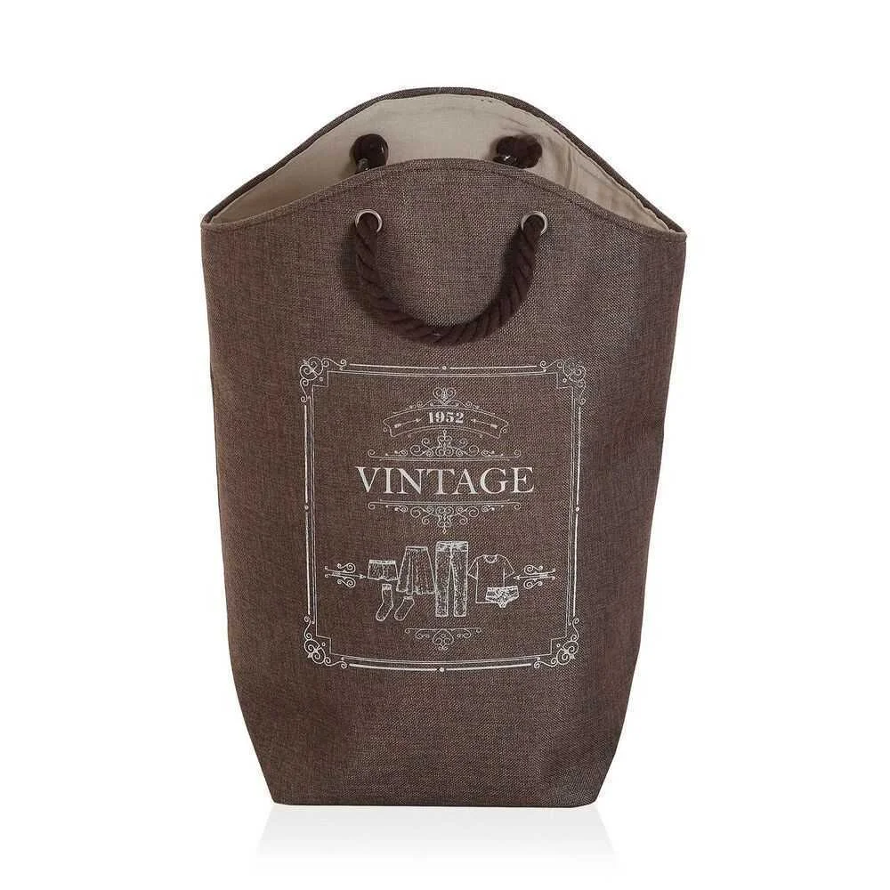 Cesto de Roupa Suja Versa Adele Chocolate (52 X 60 X 52 Cm) 