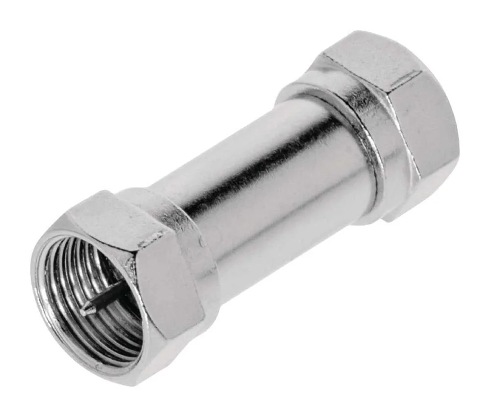 F Acoplador de Antena Macho - F Macho Met&aacute;lico 1.