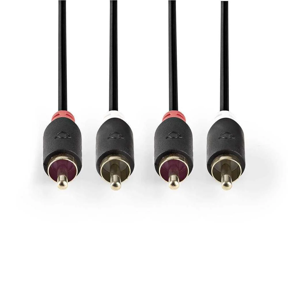 Cable de Audio Est&eacute;reo | 2x Rca Macho - 2x Rca Ma.