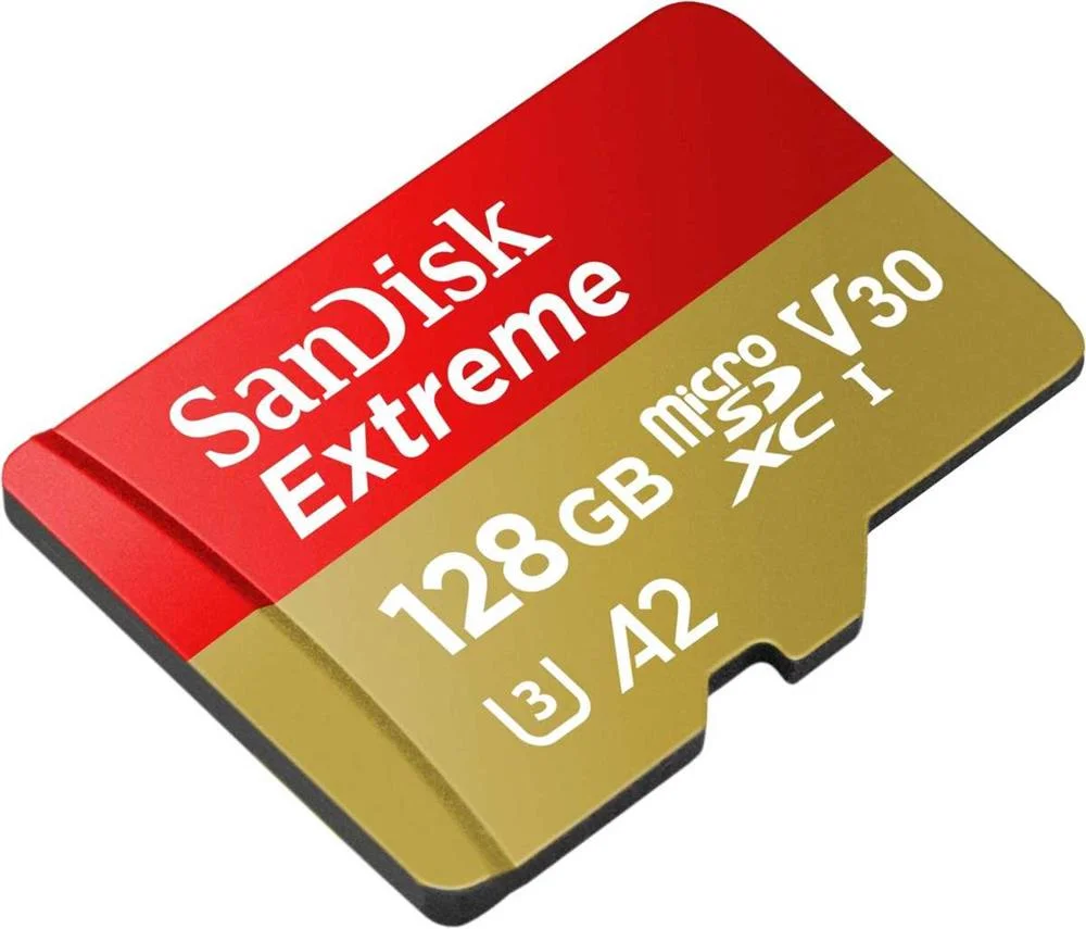 Sd Microsd Card 128gb Sandisk Extreme Inkl. Adapter