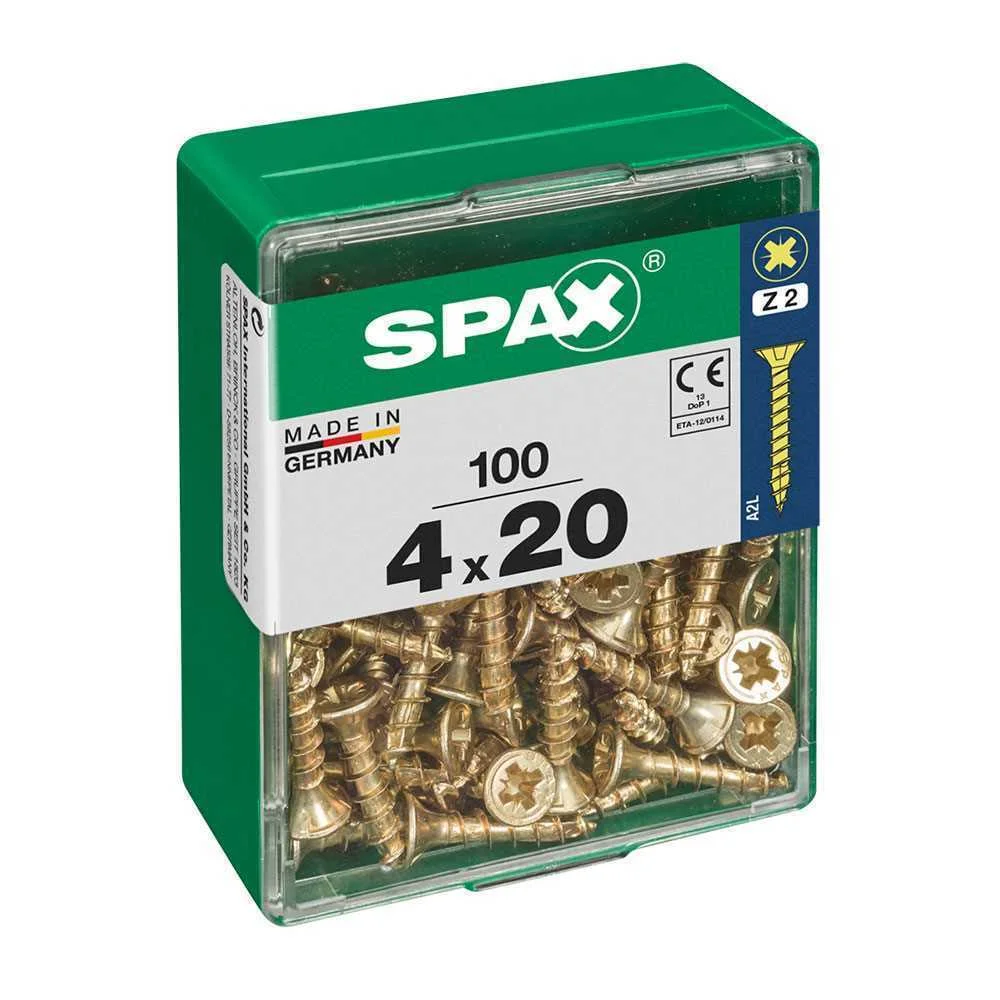 SPAX 4081020400202 PARAFUSO/PORCA 20 MM 100 UNIDA.