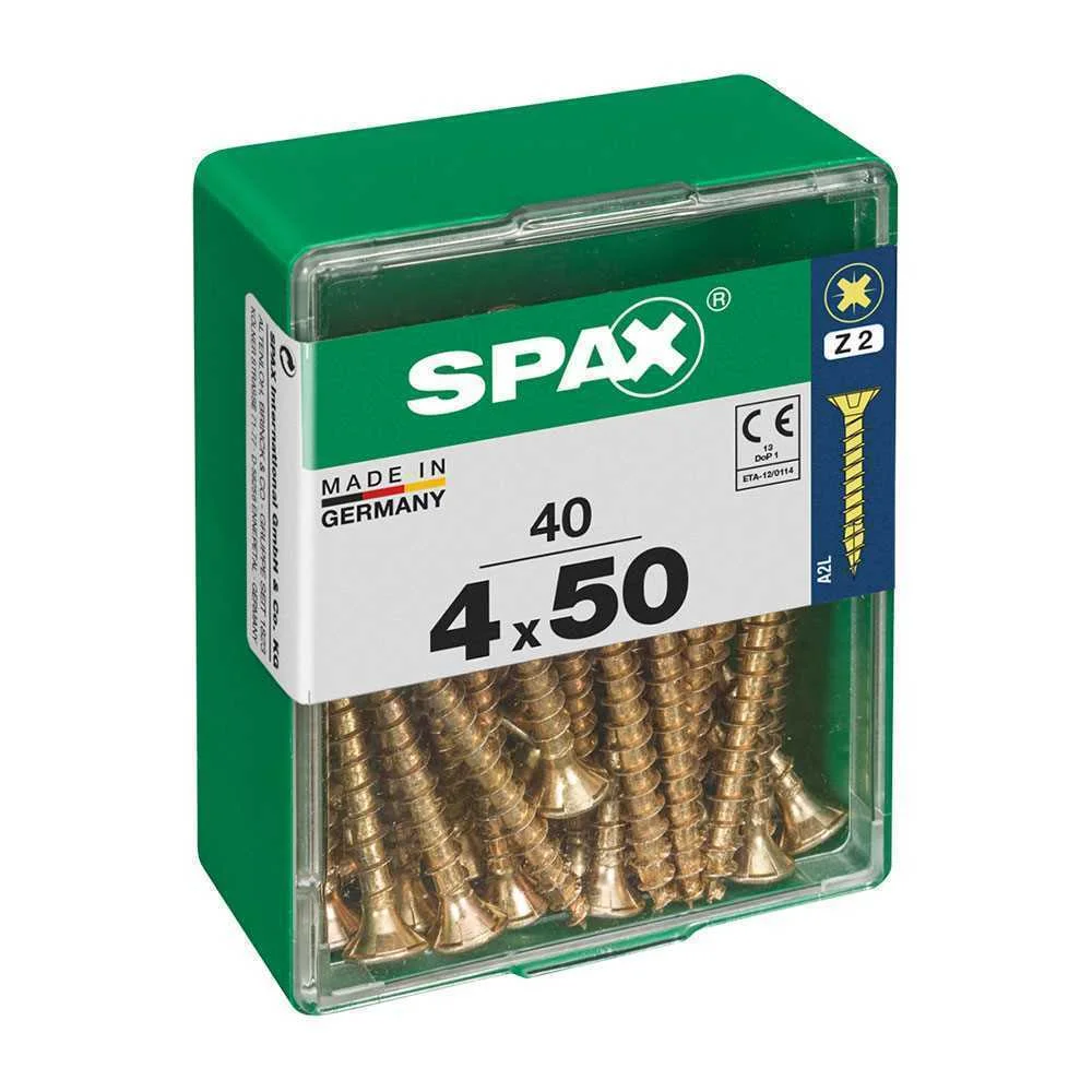 SPAX 4081020400502 PARAFUSO/PORCA 50 MM 40 UNIDAD.