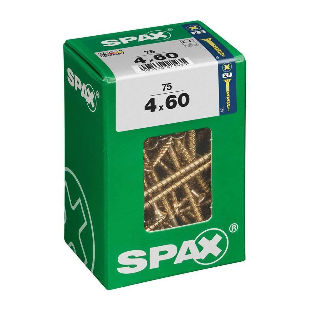 Caixa 75un Parafuso Madeira Spax Cab. Plana Yello.