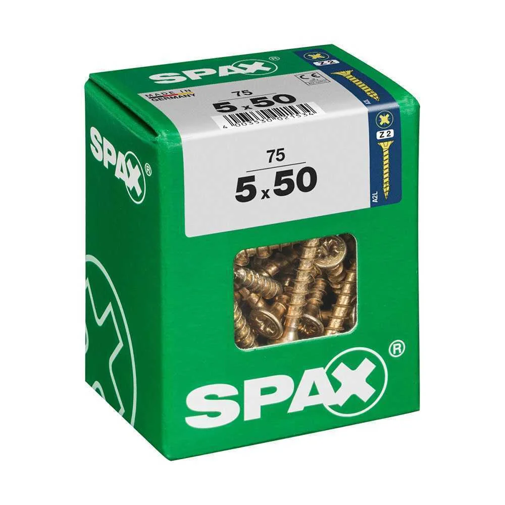 SPAX 4081020500507 PARAFUSO/PORCA 50 MM 75 UNIDAD.