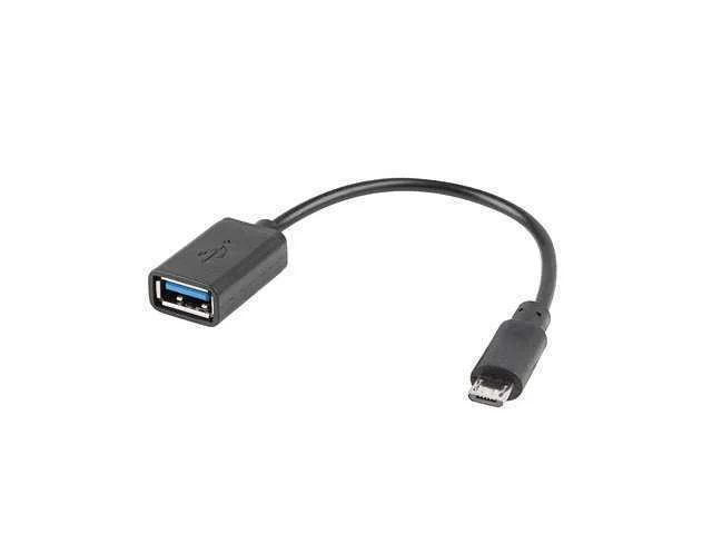 Cabo Micro Usb para Usb Lanberg Ad-Otg-Um-01 Preto