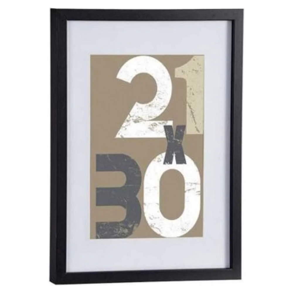 Portafotos de Pared Negro Mdf (32,5 X 2,5 X 42,5 .