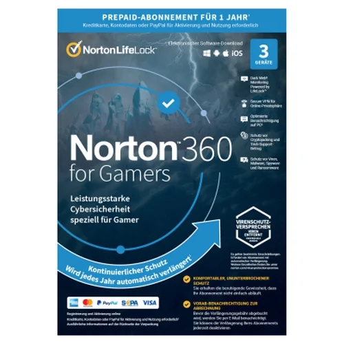 Norton 360 For Gamers 50gb Po 1 User 3 Device 12mo Generic Rsp Mm Gum Box