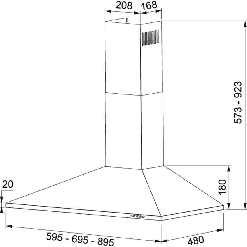 Extrator Convencional Mepamsa Piramide Plus 70 X 70 Cm 290 M&sup3;/H C 