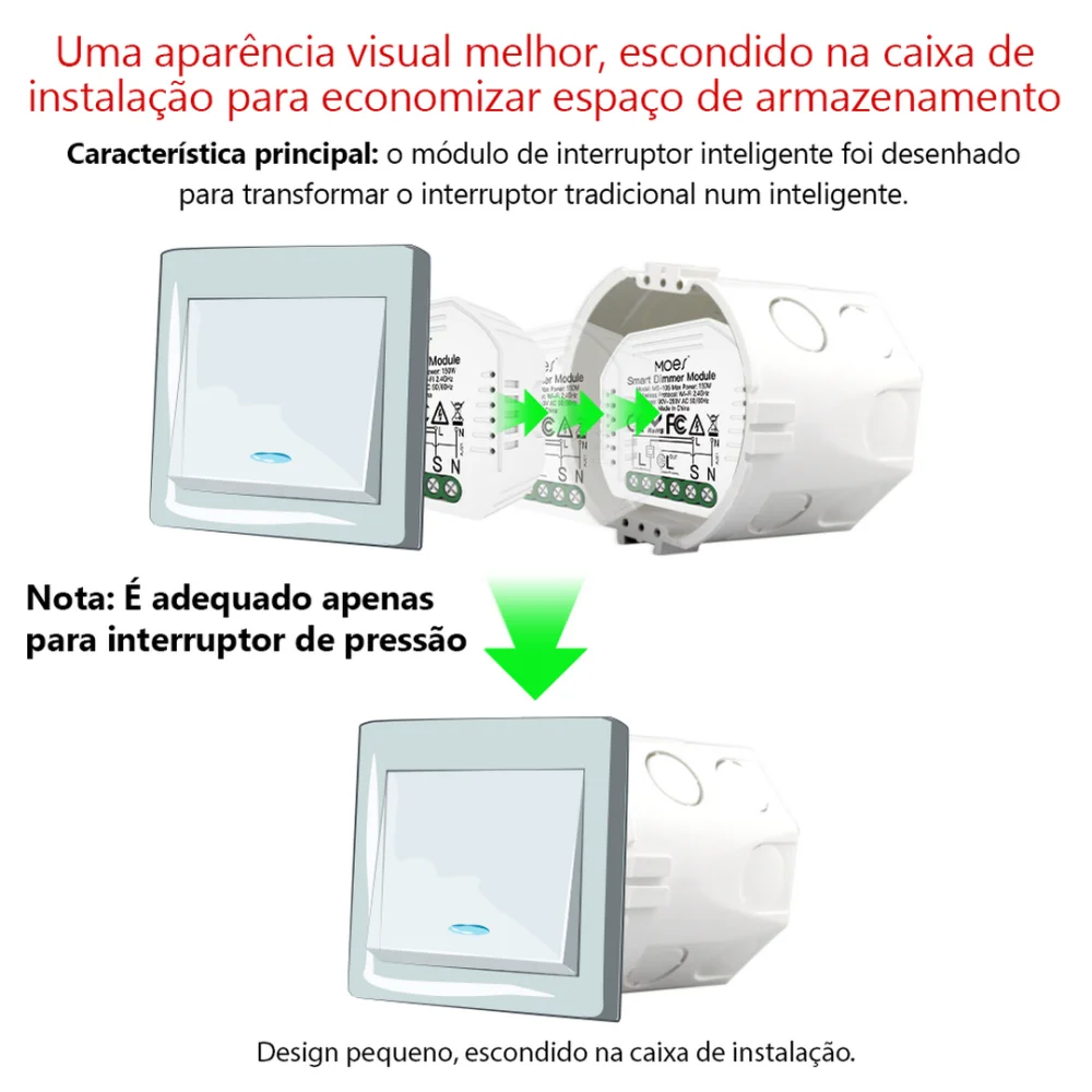 M&oacute;dulo Dimmer 1 Canal Wi-Fi + Rf433
