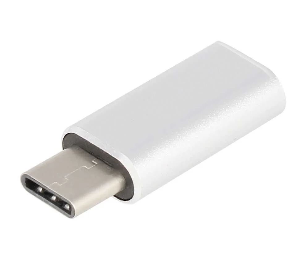 Ficha Adaptadora Usb C Macho - Lightning F&ecirc;mea (Pr