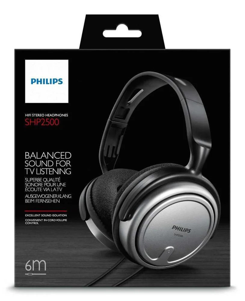 Auriculares Philips Shp2500/10 Tv Gris