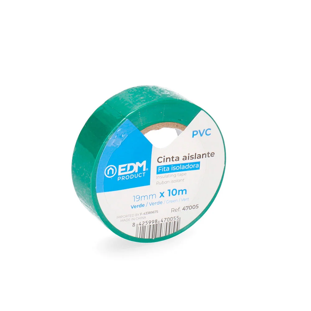 Fita Isoladora 10m X 19mm Verde Edm Alta Qualidade