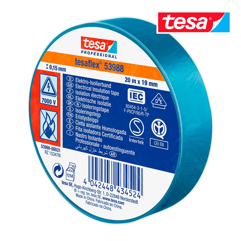Fita Isolante Homologada Azul 20m X 19mm 53988 Te.