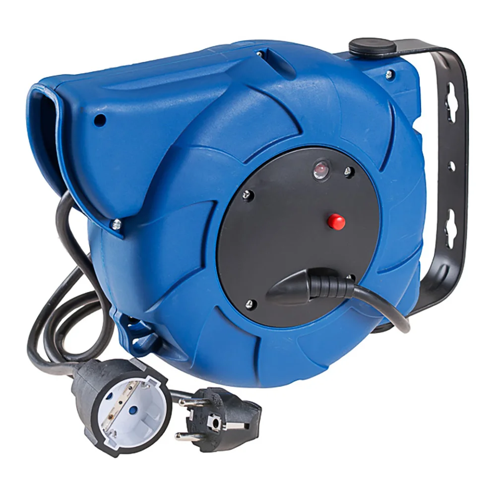 Enrolador de Cabo Autom&aacute;tico 3x1,5mm 16 Metros com 1 Base Schuko T/Tl 4,8mm 16a 250v 71251a Solera